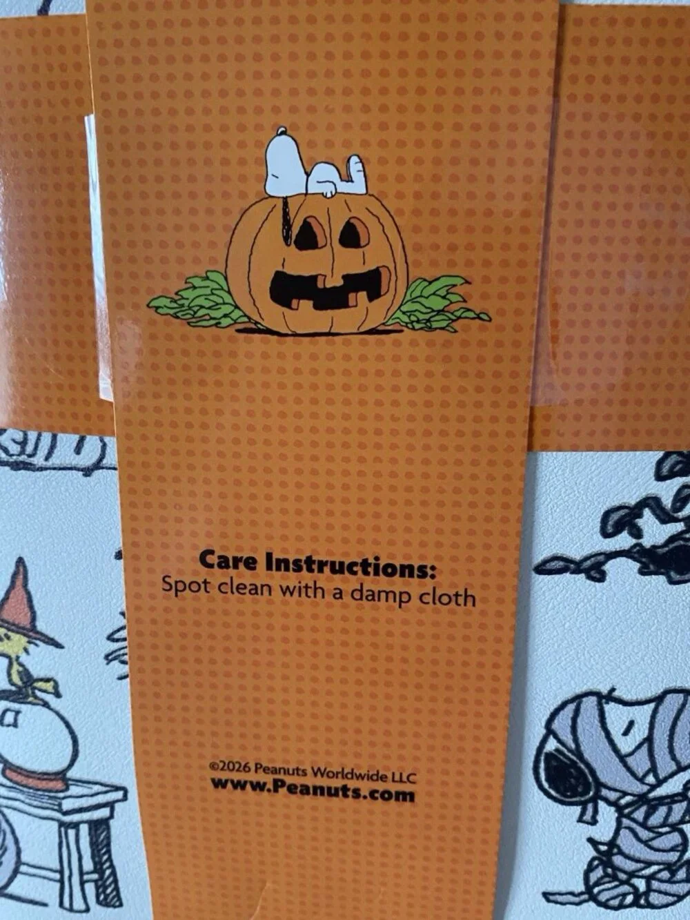 Peanuts Snoopy Woodstock QUICK DRYING RUBBER Kitchen Mat 18 X 24” Halloween NEW